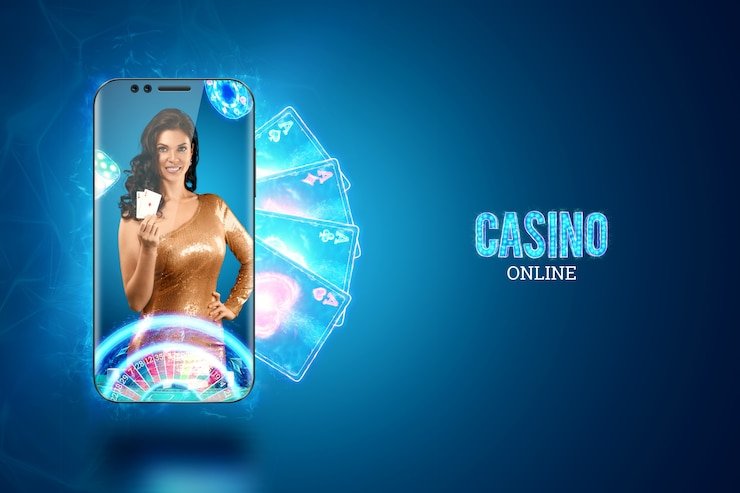 Live dealer holding two Baccarat cards